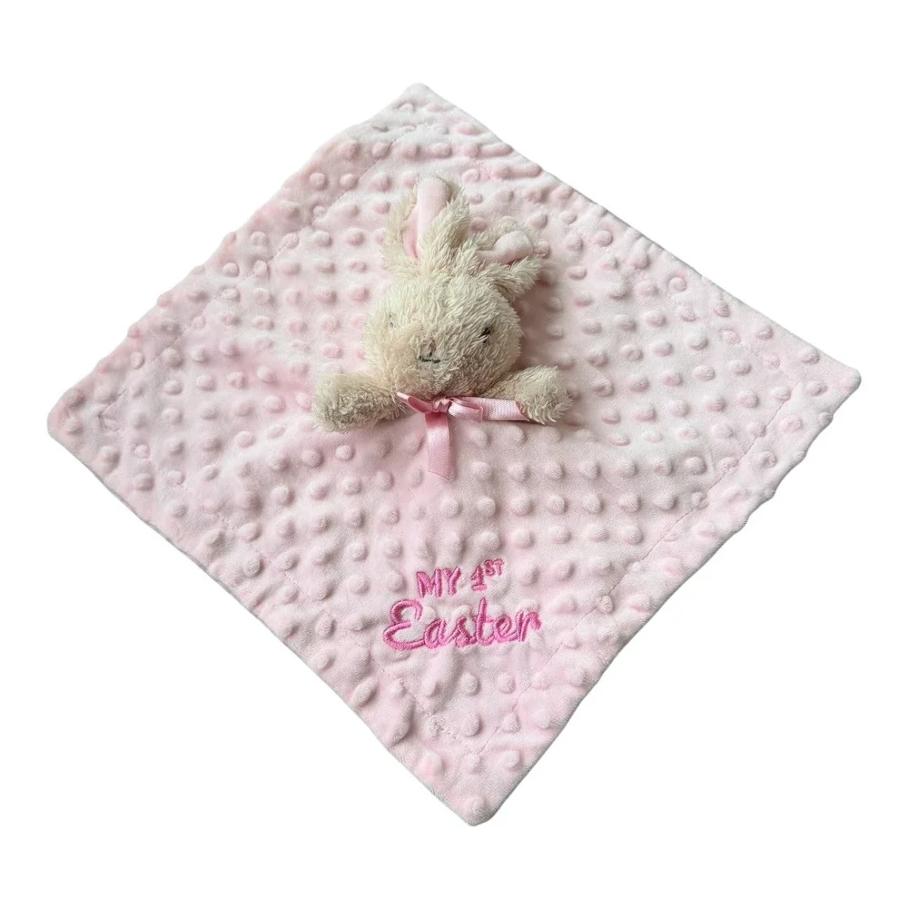 My First‎ Easter Bunny Lovey Baby Security Blanket Pink Plush Bunny Walmart